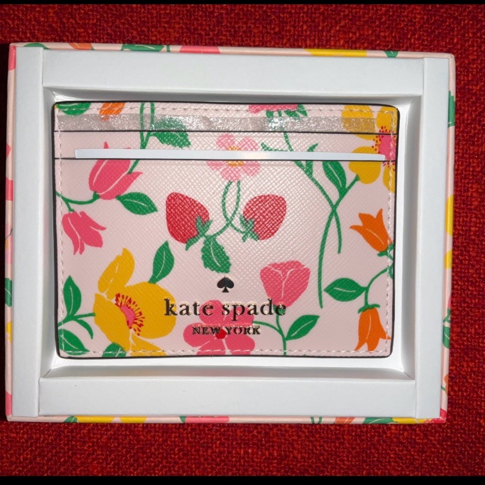 ❤️❤️❤️Authentic Kate spade Multicolor Floral card case ❤️❤️❤️ - Picture 3 of 3